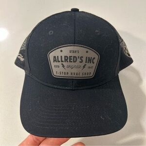 ALLRED'S INC Trucker Hat Snapback Cap Mesh Back Adjustable One Size Black